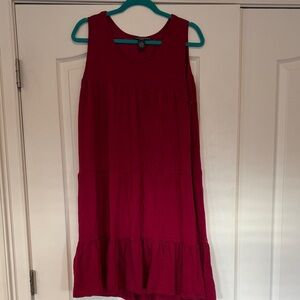Chelsea & Theodore Burgundy Sleeveless Dress - Size 1XL